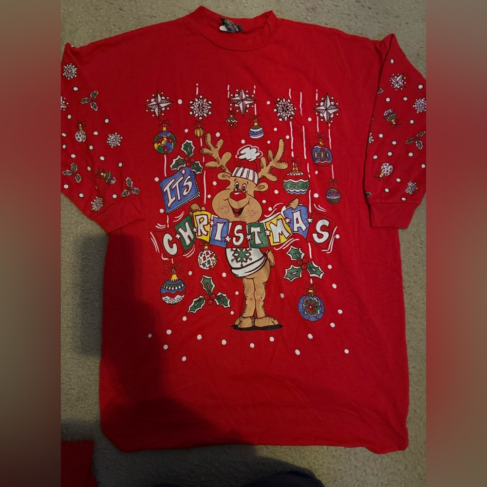 Vintage Christmas/holiday night shirt, women’s, size m/l